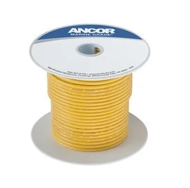Tinned Copper Wire, 6 AWG , Yellow Per foot