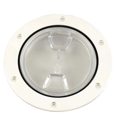 Beckson Deck Plate 4"SCR White/Clear