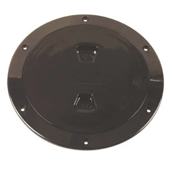 Beckson Deck Plate 6" Screw-Out Black