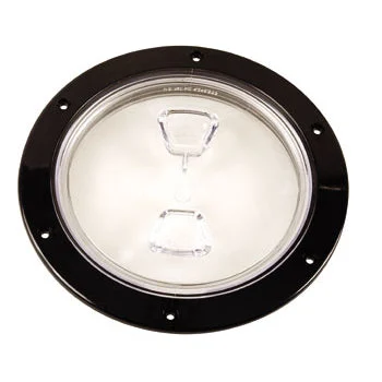 Beckson Deck Plate 6" Screw-Out Black/Clear