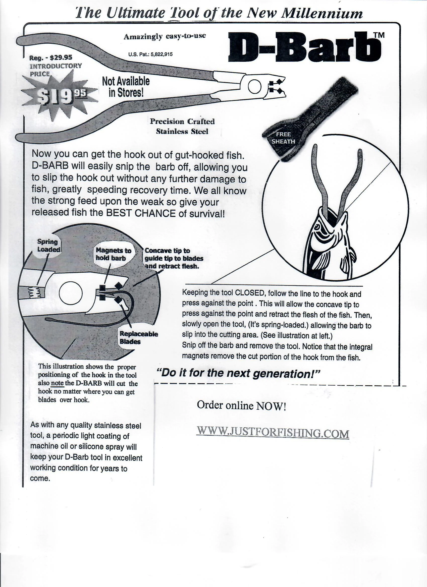 D-Barb & Cutter stainless steel tool