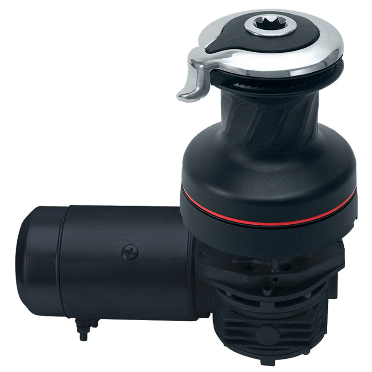 Harken 35 Electric Self-Tailing Radial Aluminum Winch 2 Speed 24V, Horizontal, Left Mount
