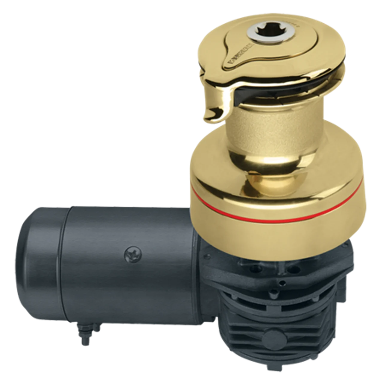 Harken 40 Electric Self-Tailing Radial Bronze Winch 2 Speed 24V, Horizontal, Left Mount