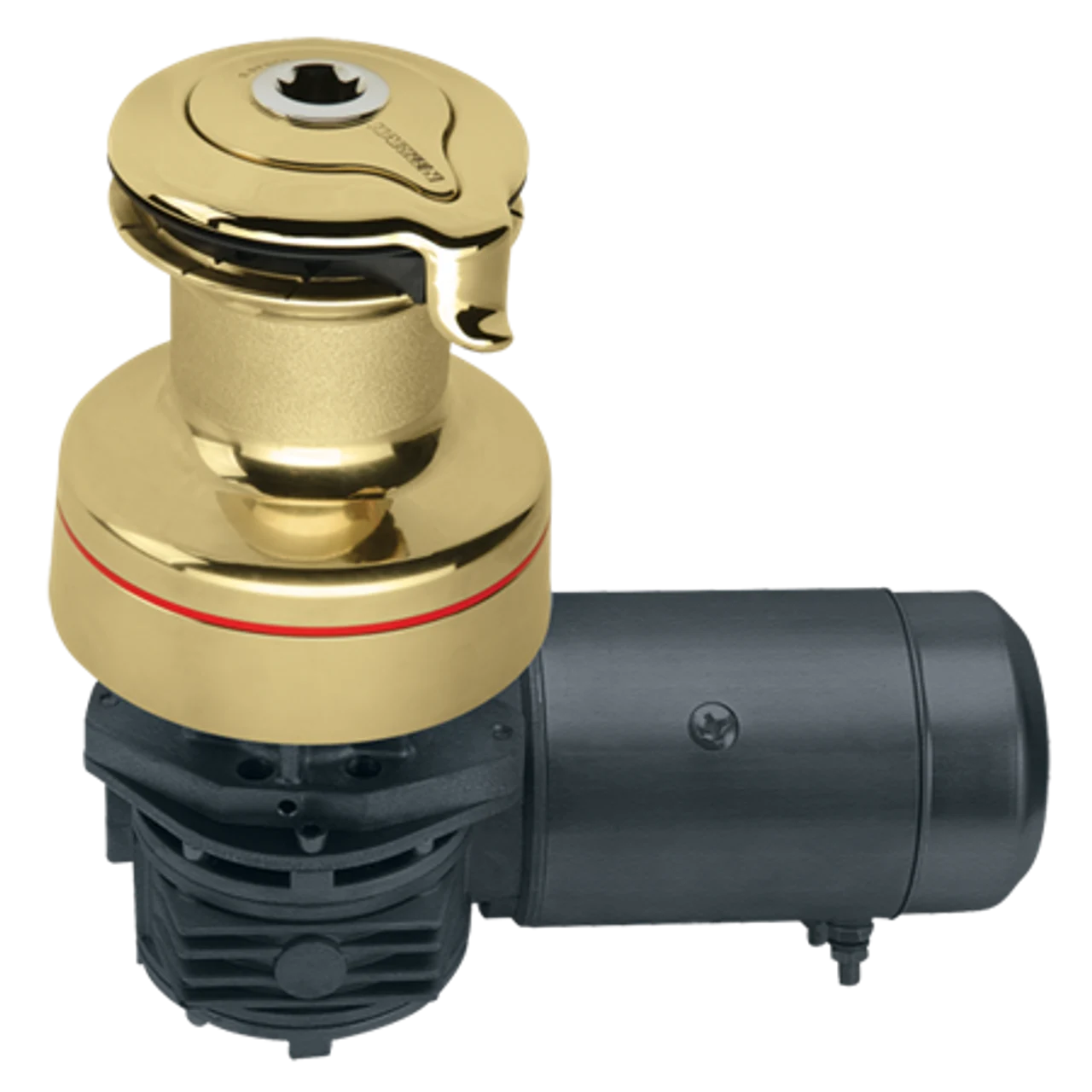 Harken 40 Electric Self-Tailing Radial Bronze Winch 2 Speed 24V, Horizontal