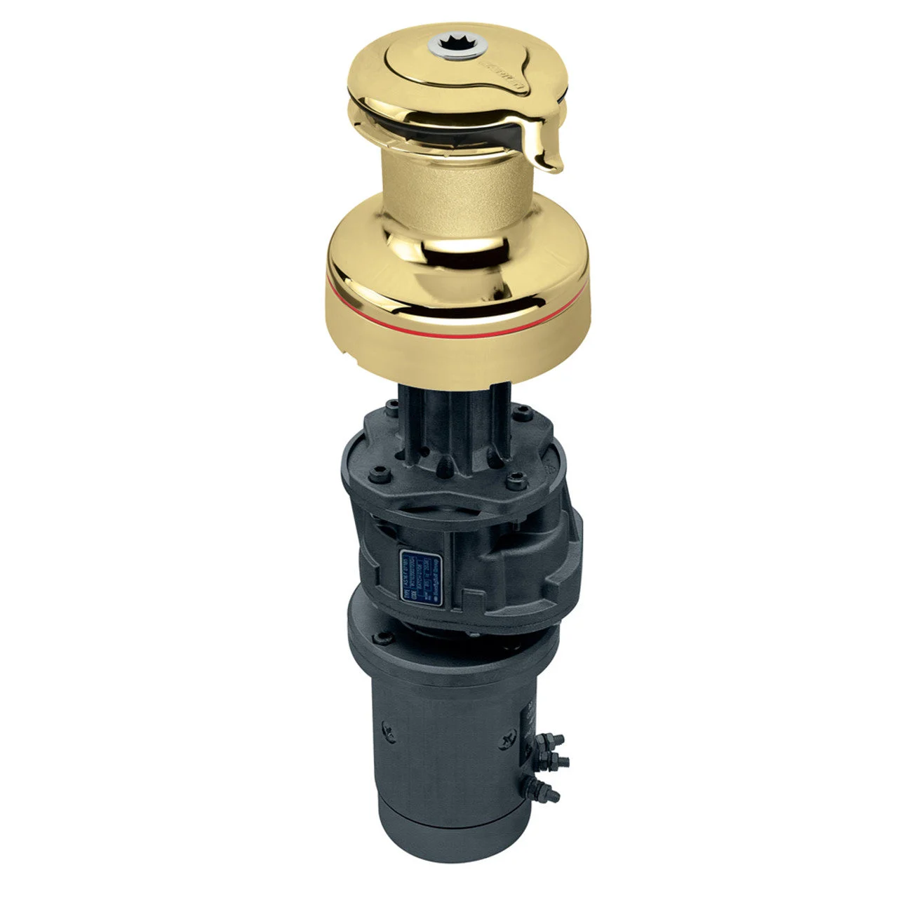 Harken 46 Electric Self-Tailing Radial Bronze Winch 2 Speed 12V, Vertical