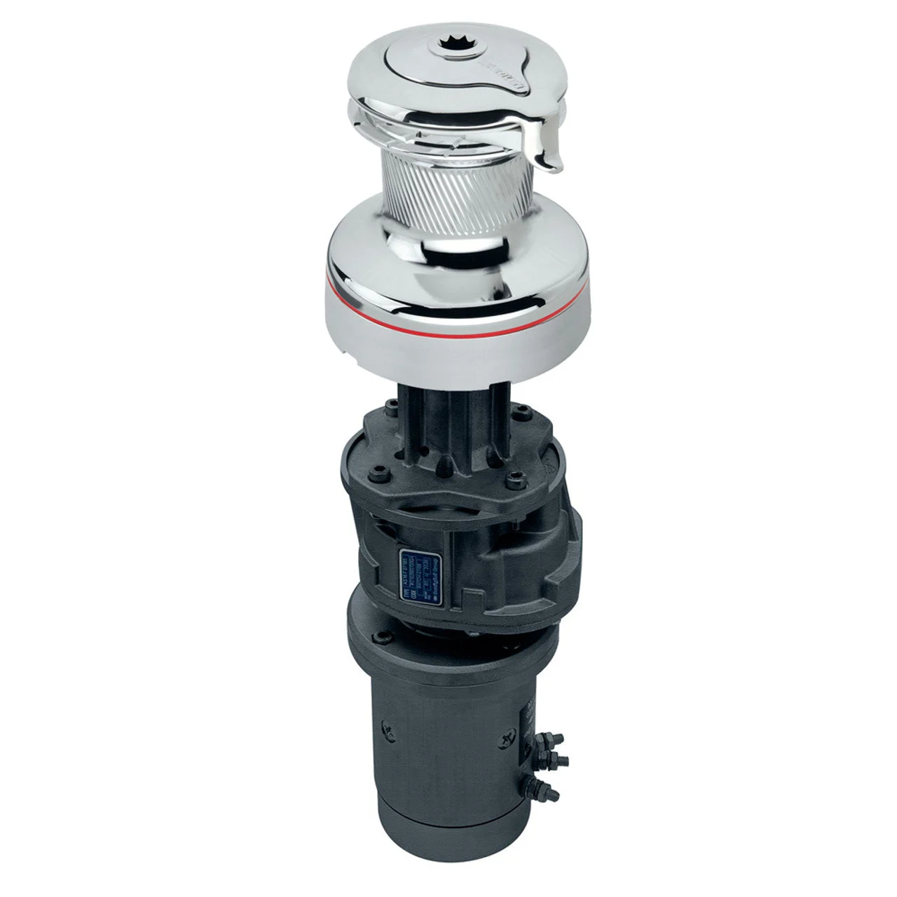 Harken 46 Electric Self-Tailing Radial All-Chrome Winch 2 Speed 12V, Vertical