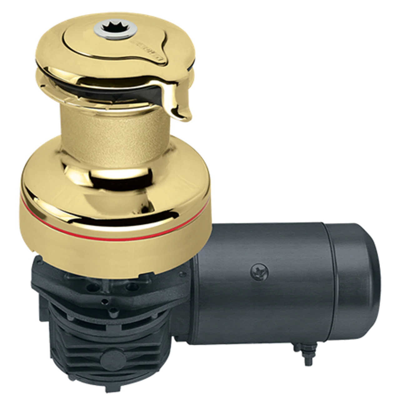 Harken 50 Electric Self-Tailing Radial Bronze Winch - 2 Speed, 12V, Horizontal