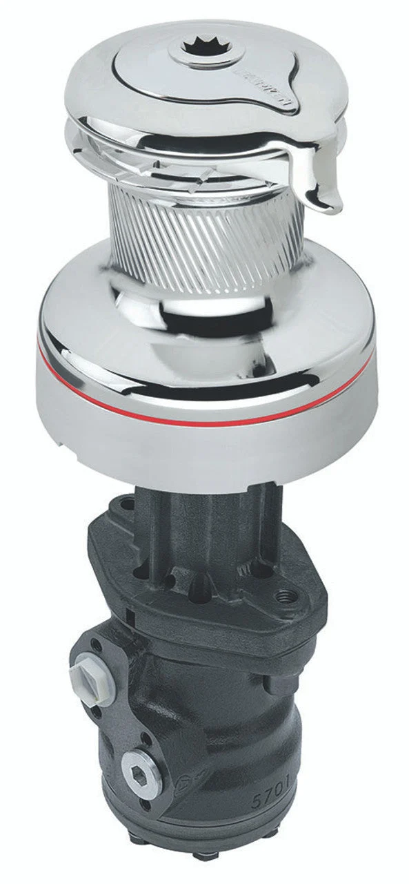 Harken 50 Hydraulic Self-Tailing Radial All-Chrome Winch 2 Speed, Vertical