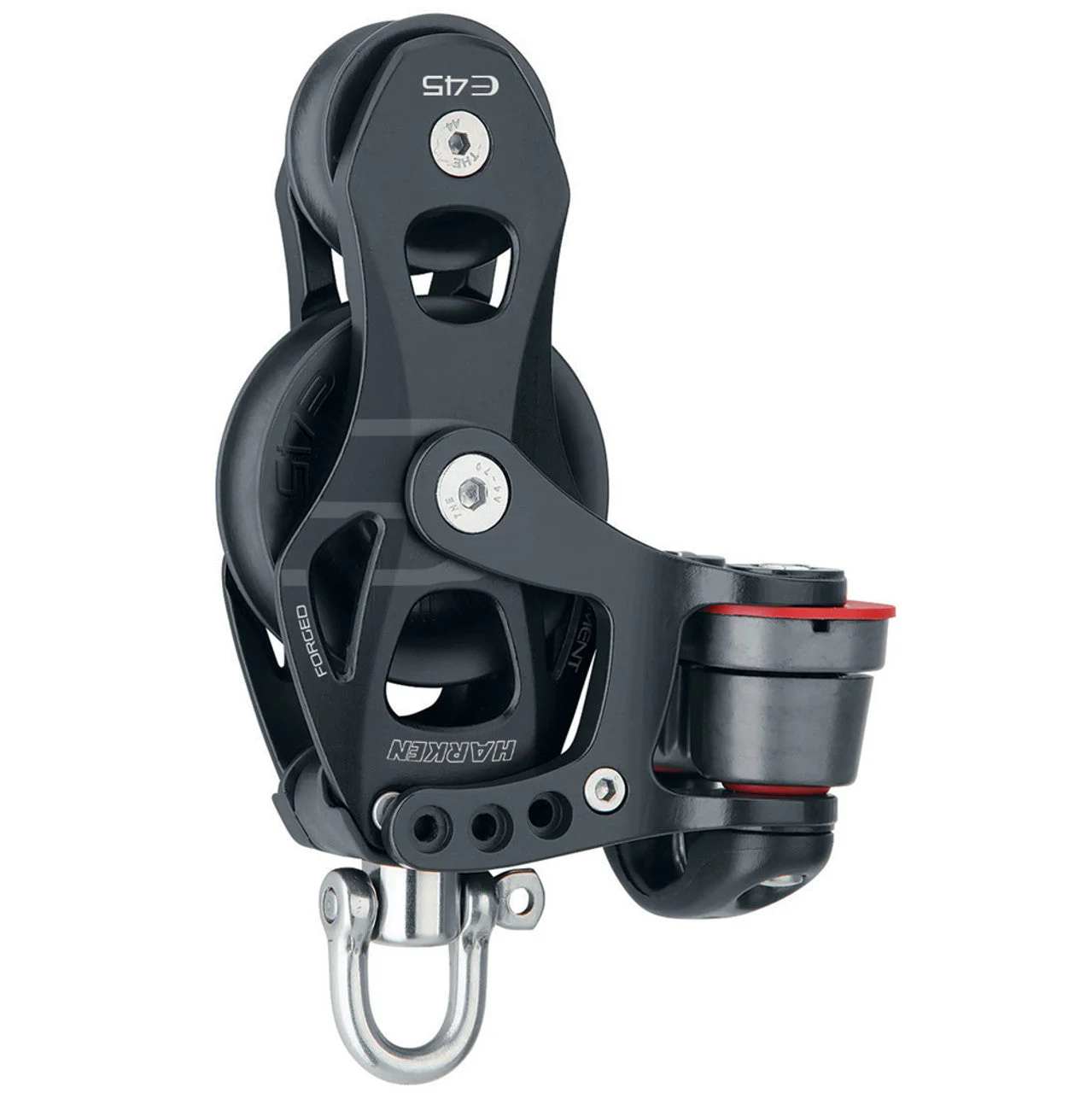 Harken 45mm Aluminum Element Fiddle Block Swivel w/150 Cam