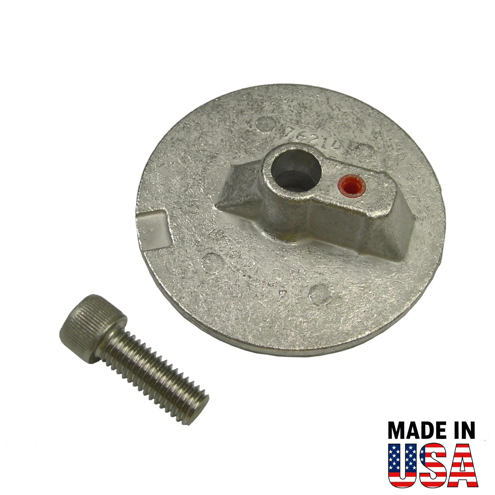 00268A for Mercruiser Trim Tab Flat Anode (No Threads) — Replaces Mercury 762144