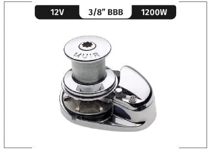 Muir Storm VRC1250, Stainless Steel, 12V, 1200W Capstan 3/8 BBB