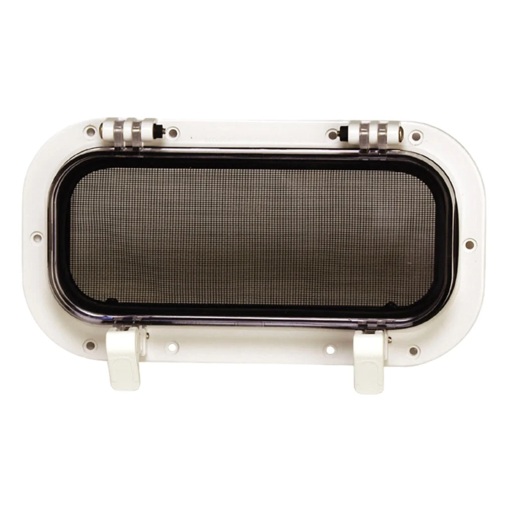 Beckson Drain Port 4x10x1" White/Smoke