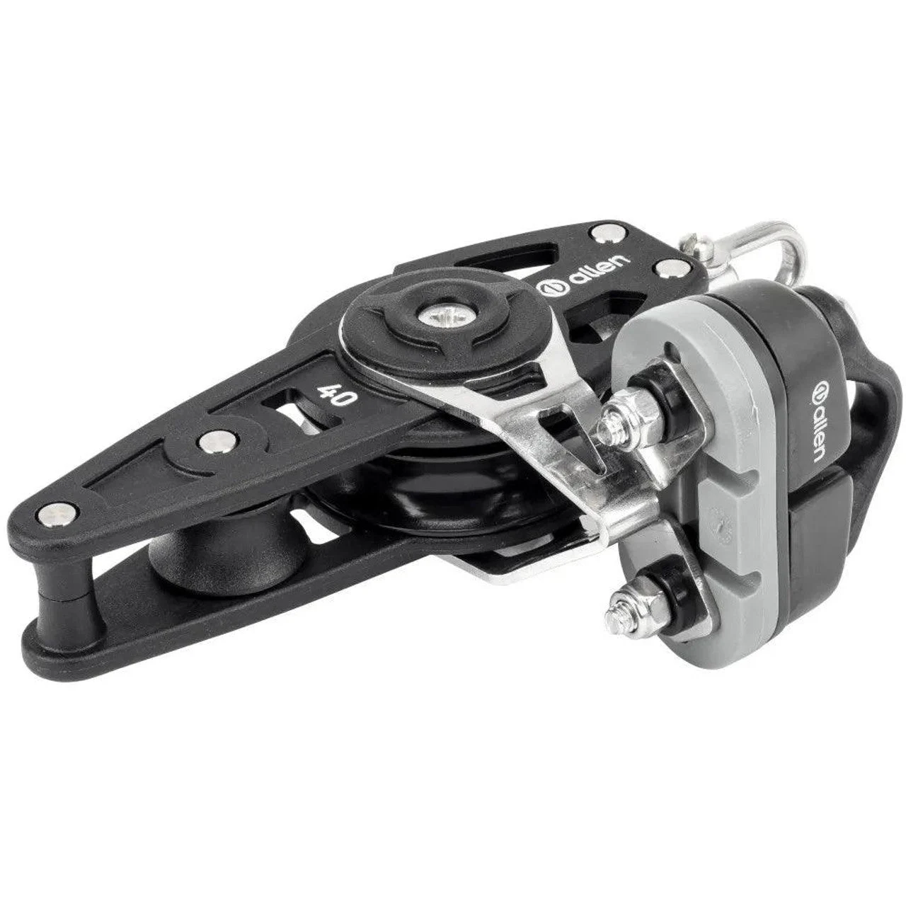 Allen Brothers 40mm Dynamic Fiddle Block/Becket with Swivel and A..77 Cleat