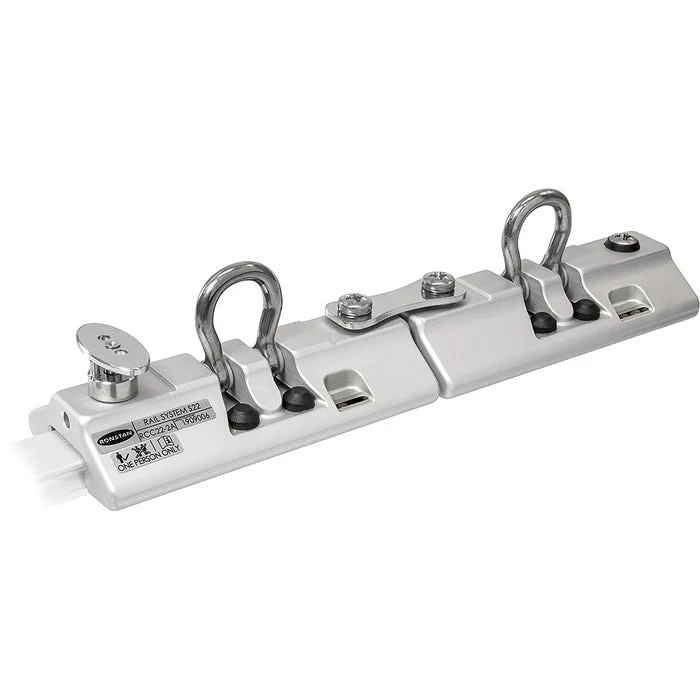 Ronstan Series 22 Safety Rail Tandem Car with Plunger Stop, Silver