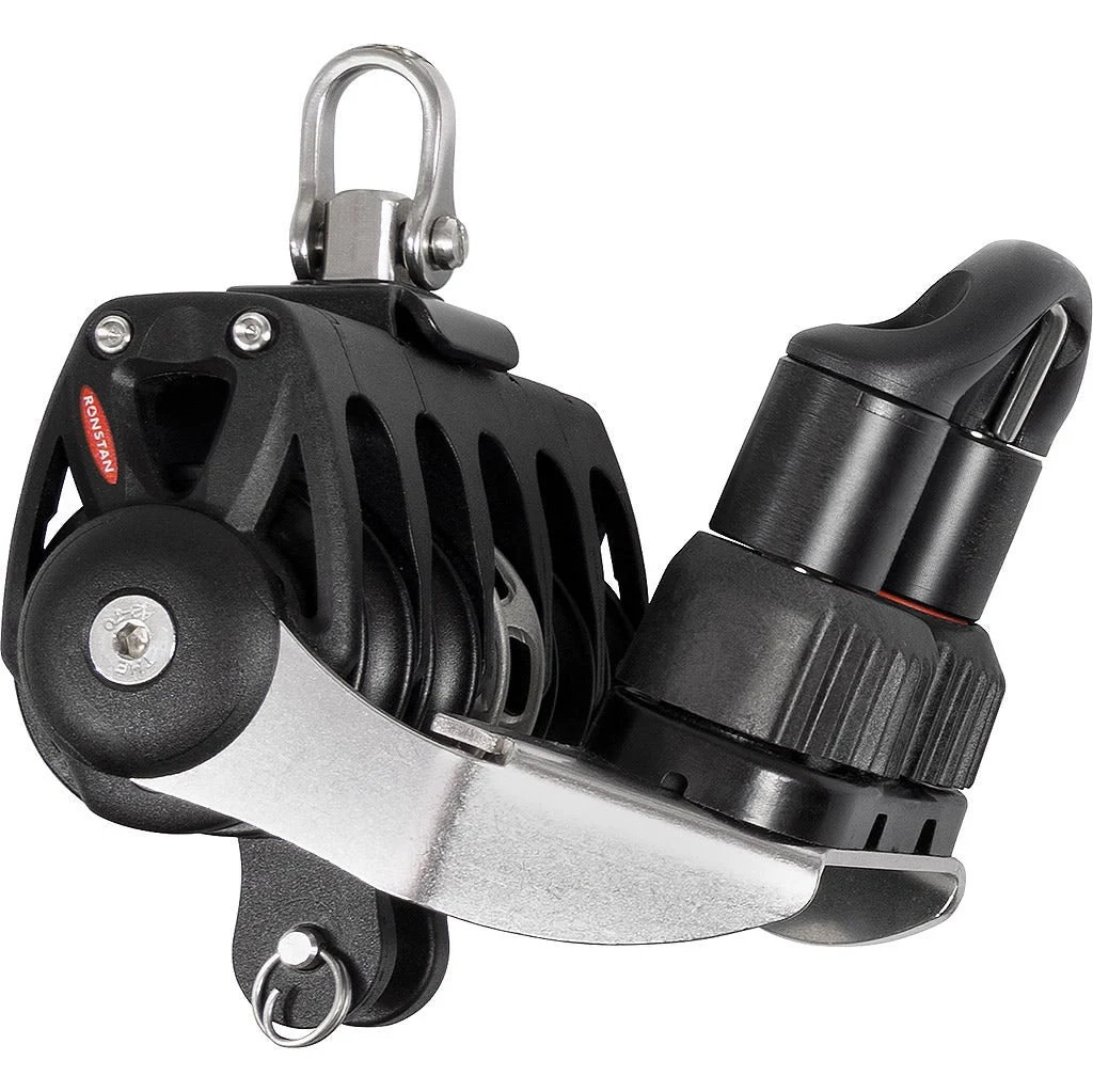 Ronstan Series 40 Ball Bearing Orbit Block, Quin Ratchet with Adjustable Cleat