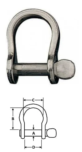 Ronstan Bow Shackles - Stainless Steel