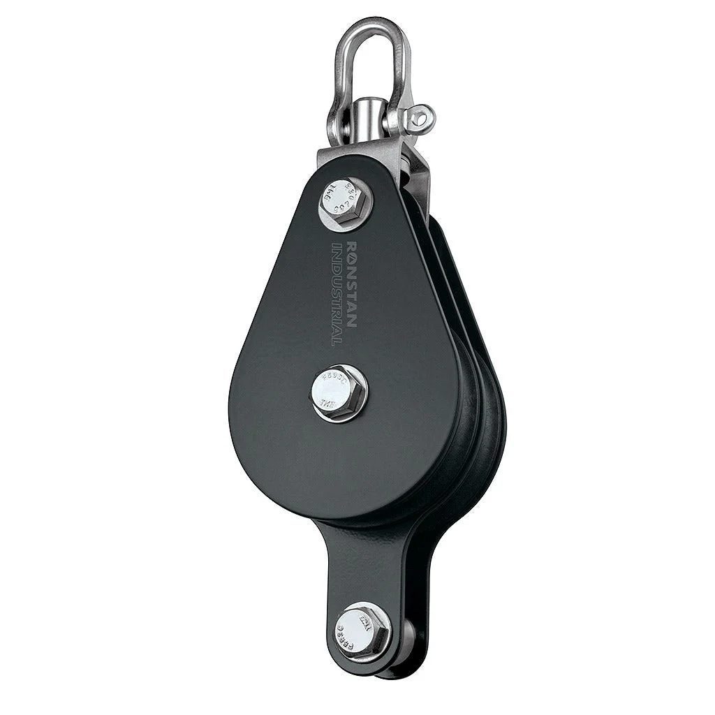 Ronstan Series 75 Double Sheave Industrial Pulley Block with Becket