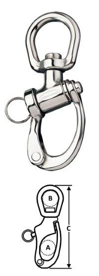 Ronstan Trunnion Snap Shackle - Large Swivel Bail - 1-1/32", RF6321