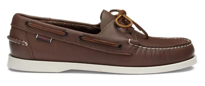 Sebago Men's Docksides Portland Brown White Sole