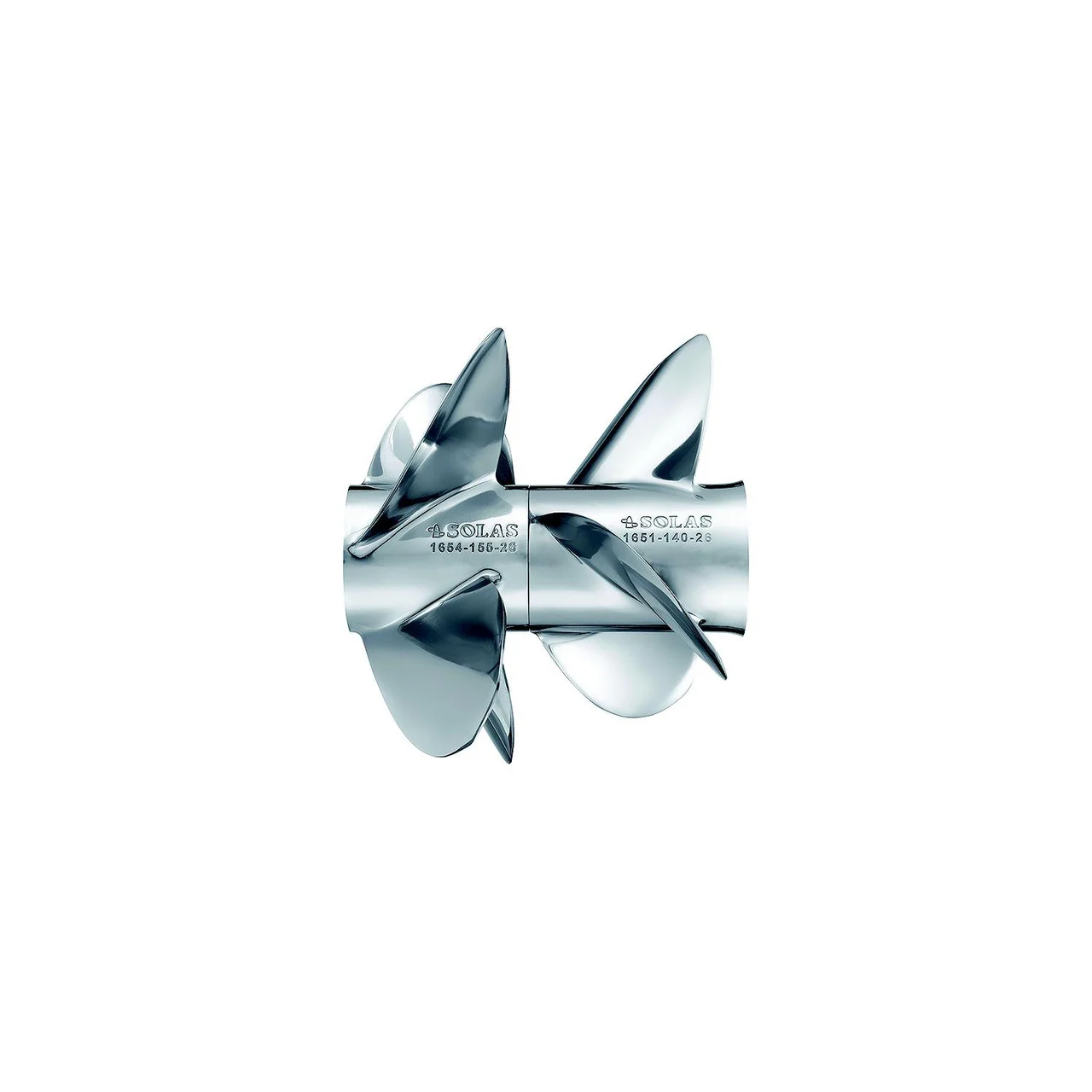 Solas Propeller - Solas 165114421 Dual Propeller For Mercruiser Bravo Three, Stainless Steel, Rear - 1651-144-21