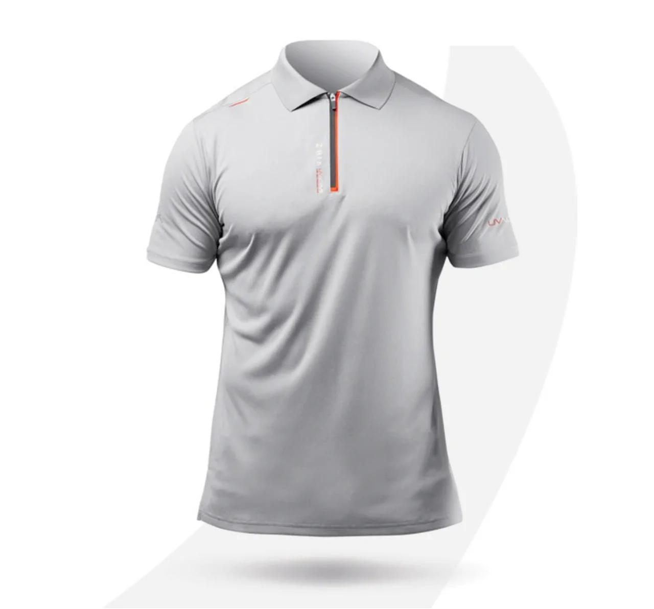 Zhik Mens UVActive Zip Sports Polo - Grey