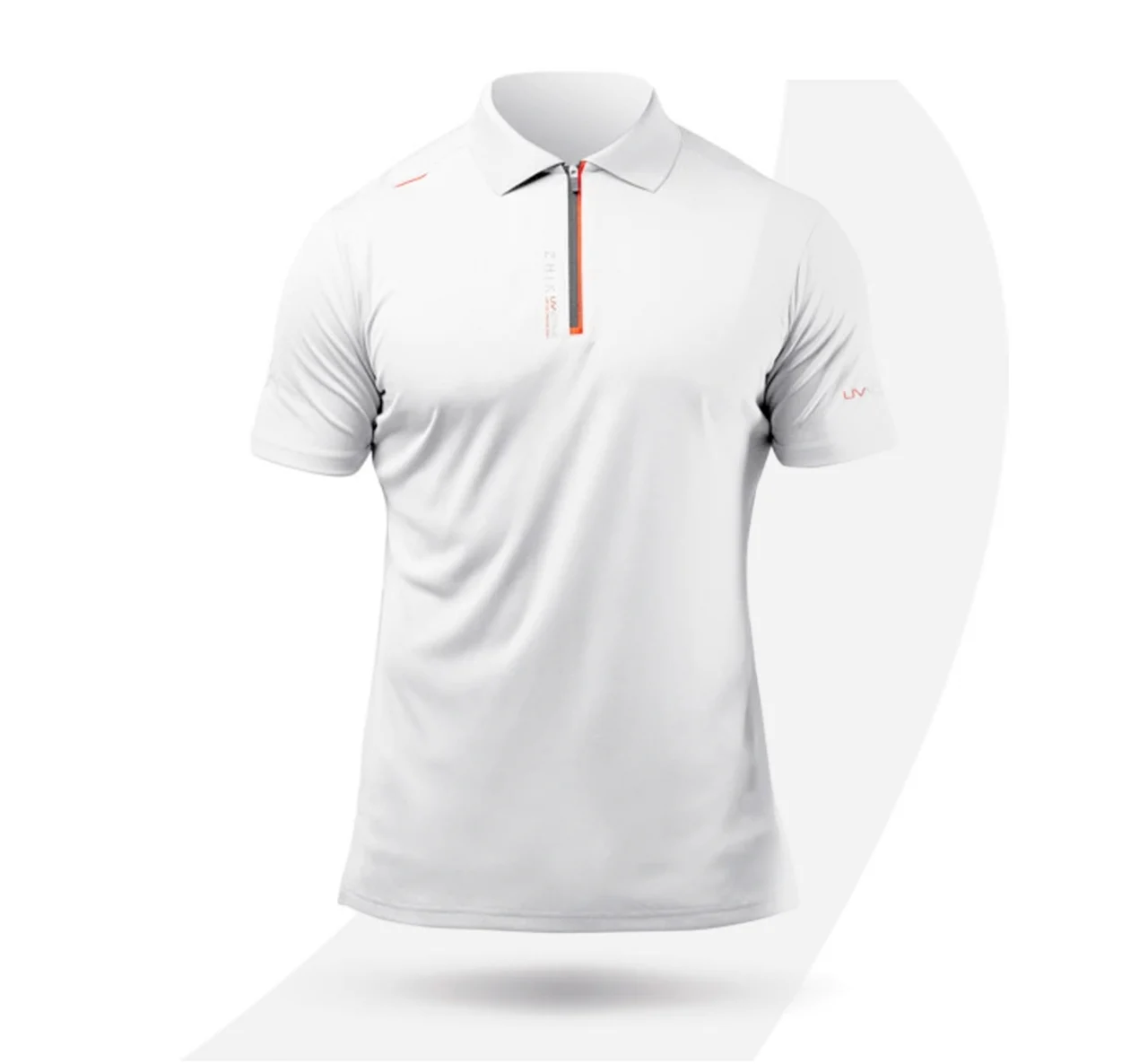 Zhik Mens UVActive Zip Sports Polo - White