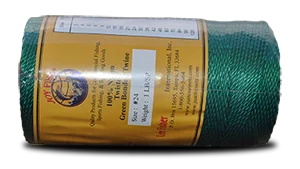 Nylon Twisted Twine – Green & Bonded (1 lb spool)