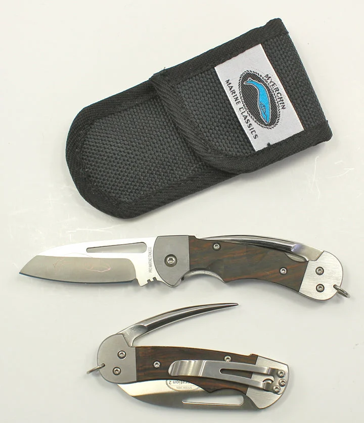 WF300: Myerchin Gen 2 Captain Folding Knife - Wood Handle - Standard Blade, WF300