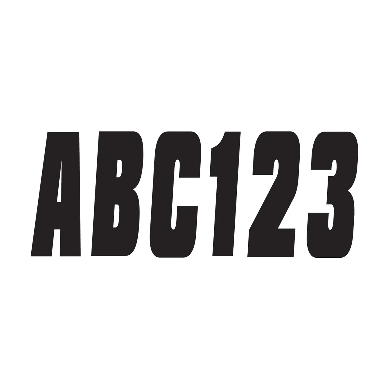 Hardline BLK350EC 350 Series 3" Letter/Number Kit - Solid Black - BLK350EC