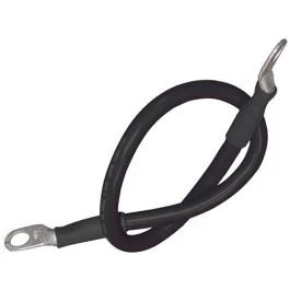 Ancor Battery Cable Assembly, 4 Awg (21mm²) Wire, 5/16" (7.93mm) Stud, Black - 18" (45.7cm)