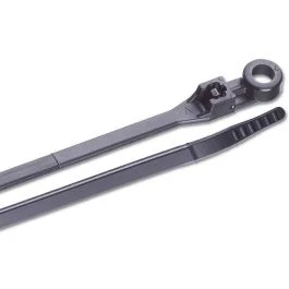 Ancor 6" Uv Black Mounting Cable Zip Ties - 100 Pack