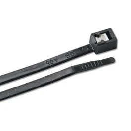 Ancor 8" Uv Black Self Cutting Cable Zip Ties - 50-Pack