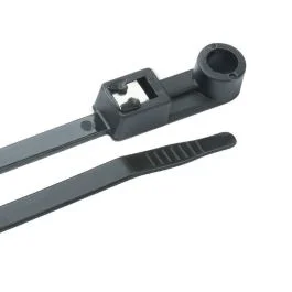 Ancor Mounting Self-Cutting Cable Ties - 8" - Uv Black - 50-Pack