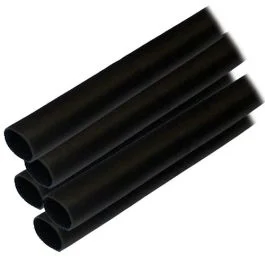 Ancor Adhesive Lined Heat Shrink Tubing (Alt) - 1/2" X 6" - 5-Pack - Black