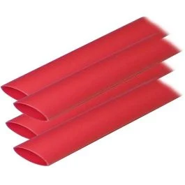 Ancor Adhesive Lined Heat Shrink Tubing (Alt) - 3/4" X 12" - 4-Pack - Red