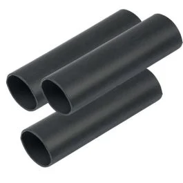 Ancor Heavy Wall Heat Shrink Tubing - 3/4" X 12" - 3-Pack - Black