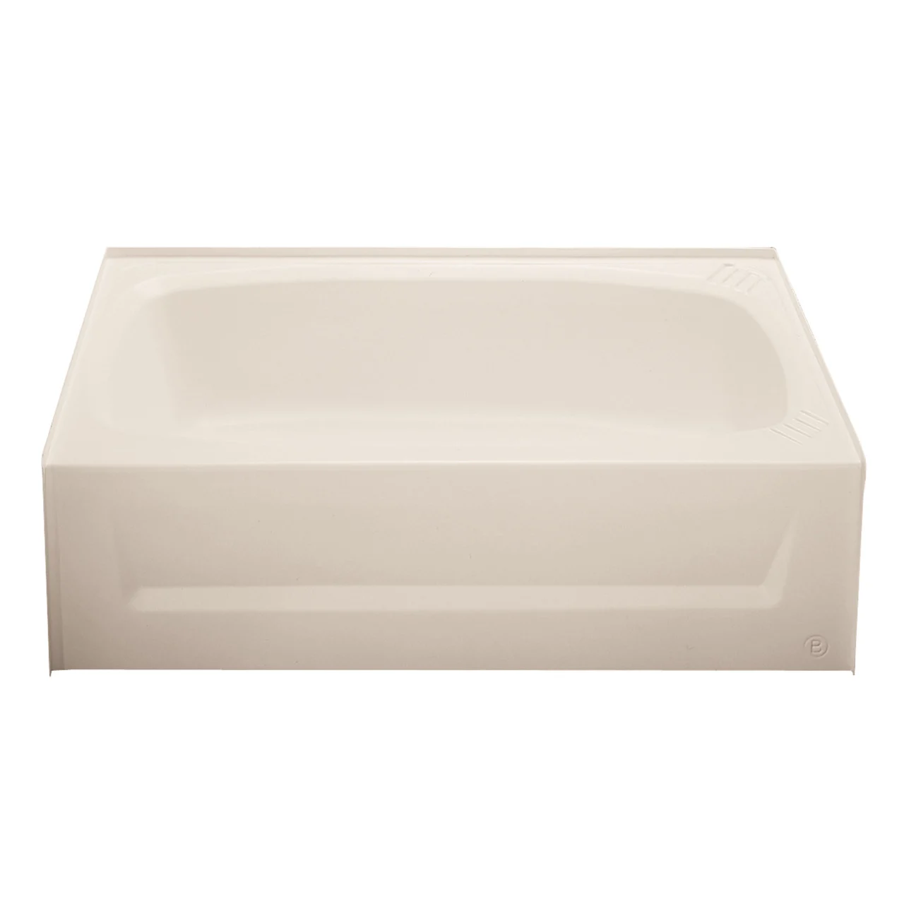 Kinro ALM2754A LH-SPK ABS Bath Tub with Apron - 27 in. x 54 in., Left Hand, Almond - 208959