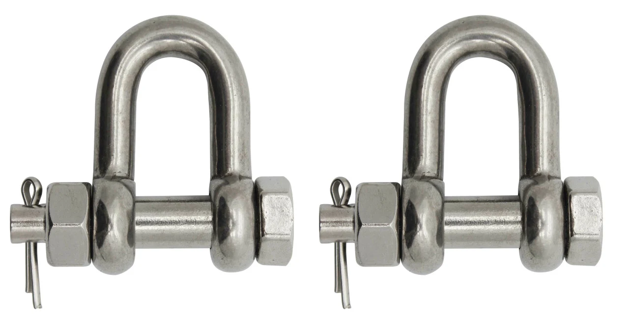 Extreme Max 3006.8351.2 BoatTector Stainless Steel Bolt-Type Chain Shackle - 1/2", 2-Pack - 3006.8351.2