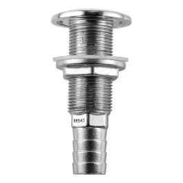 Attwood Stainless Steel Thru-Hull Standard Straight Barbed -" Inner Diameter