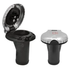 Attwood Deck Fill F/Carbon Canister System - Straight Body & Scalloped Chrome Cap