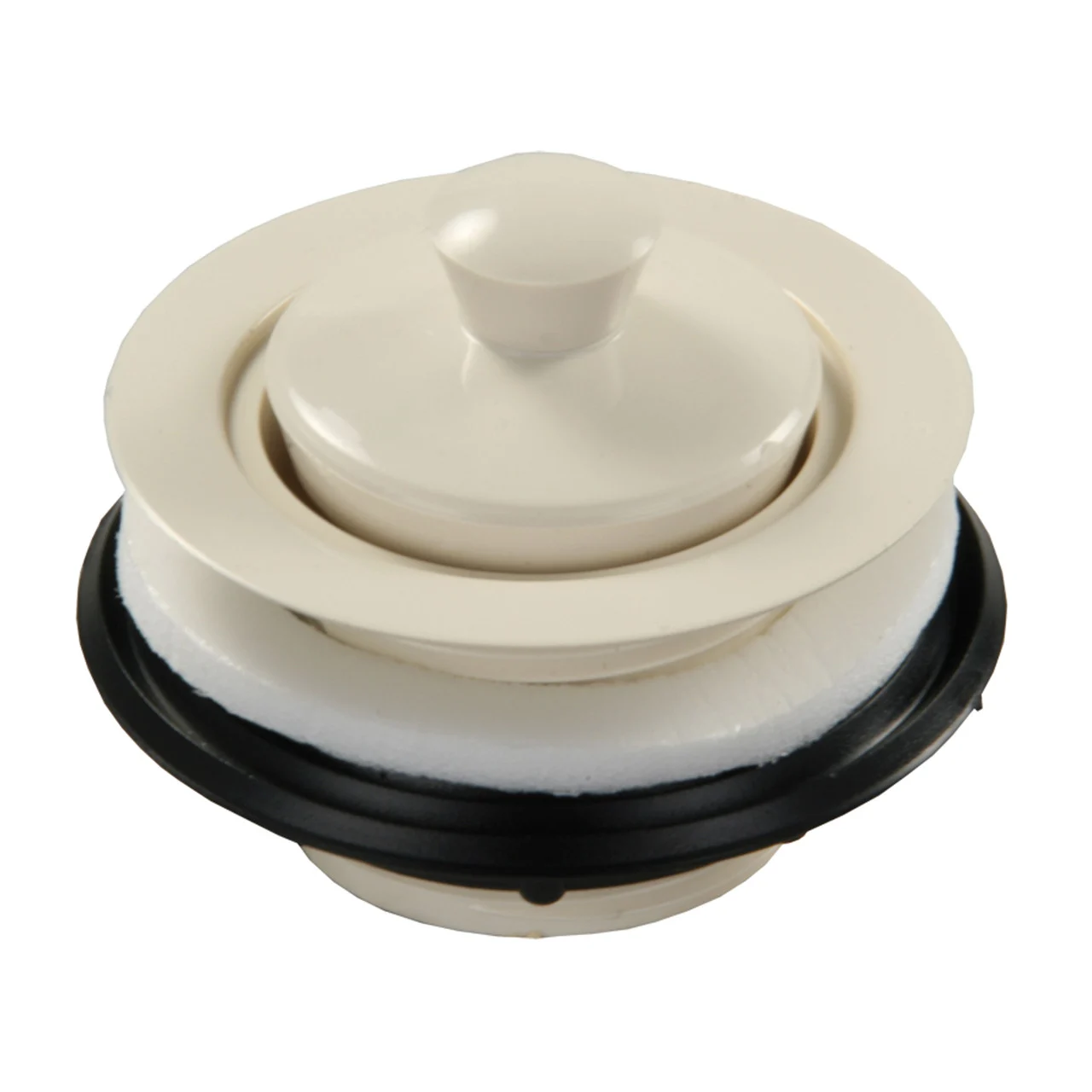 JR Products 95115 Strainer with Pop-Up Stopper - Parchment - 95115