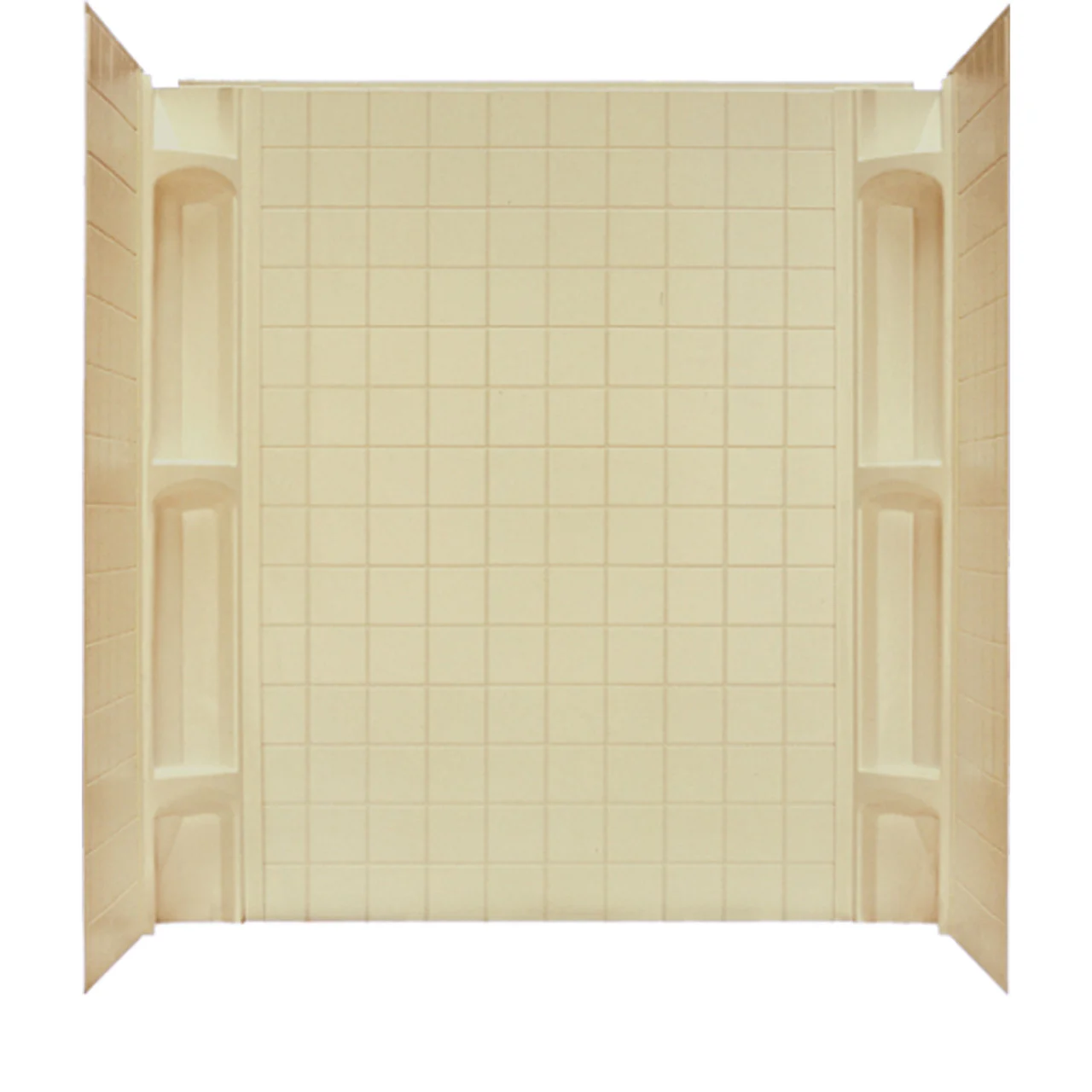 Kinro ALM-CWS27-SPK Three-Piece Tub Surround for use with Corner Caddy - 27 in. x 54 in., Almond - 209002