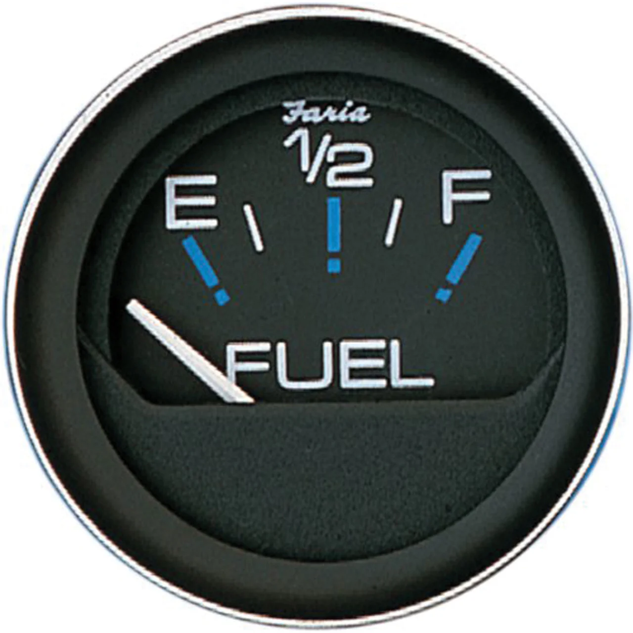 Faria 13001 Coral Fuel Gauge (E-1/2-F) - 2", Black - 13001