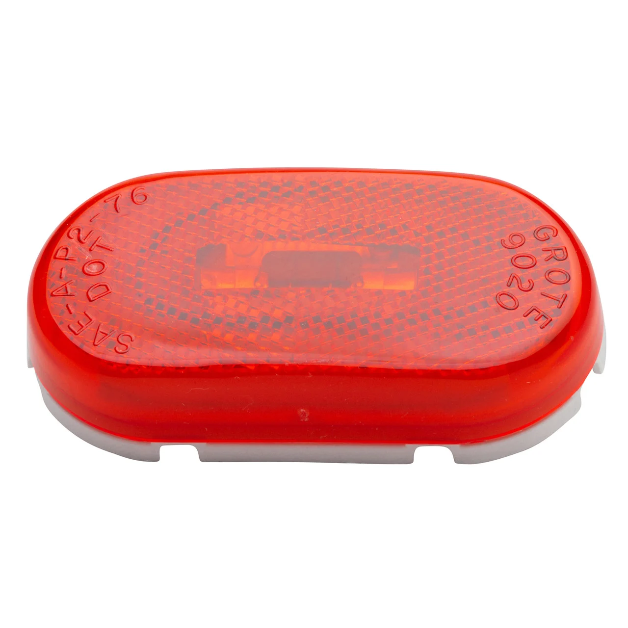 Grote 45932 Two-bulb Oval Pigtail-type Clearance Marker Light With Built-in Reflector - Red - 45932