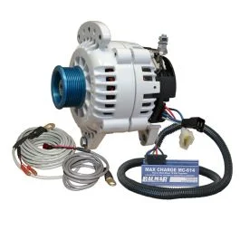 Balmar Alternator 100 Amp Kit 12v 3.15" Dual Foot Saddle J10 Pulley Regulator & Temp Sensor