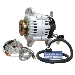 Balmar Alternator 100 Amp Kit 12v 3.15" Dual Foot Saddle Single Vee Pulley Regulator & Temp Sensor