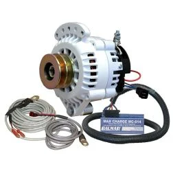 Balmar Alternator 120 Amp 12v 1-2" Single Foot Spindle Mount Dual Vee Pulley Regulator & Temp Sensor