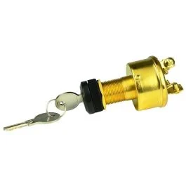 Bep 4-Position Brass Ignition Switch - Accessory/Off/Ignition & Accessory/Start