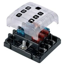 Bep Atc Six Way Fuse Holder & Screw Terminals W/Cover & Link