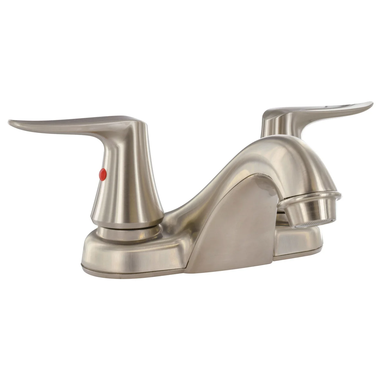 Faucet 4" Deck Lav Brushed Nickel 2-Lever Handle - PF222405